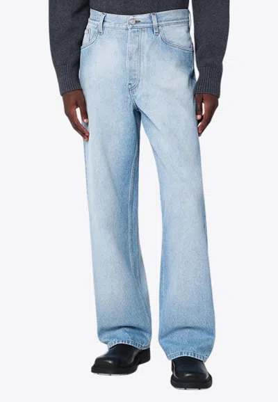 Dries Van Noten Straight-leg Washed Jeans In Blue