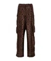 Dries Van Noten Polkar Geo Silk Straight-leg Pants In Black