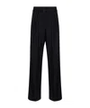 Dries Van Noten Peacha Tailored Pants Pleated Front Belt In Blue