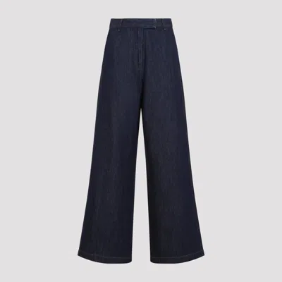 Dries Van Noten Straight-leg Cotton Denim Pants In Blue