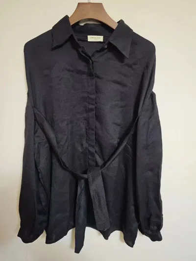 Pre-owned Dries Van Noten Strap Shirt In Black