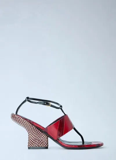 Dries Van Noten Strappy Heeled Sandals In Red