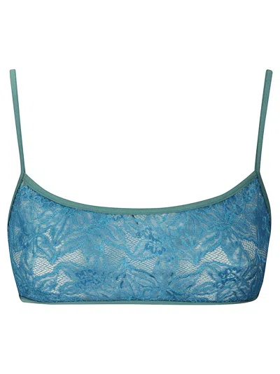 Dries Van Noten Blue Fitted Bralette