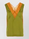 Dries Van Noten Pistachio Green Stretch Satin Ciesta Top