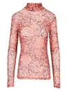 Dries Van Noten Stretch Tulle Turtleneck Knitwear Multicolor In Multi
