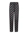 Dries Van Noten Striped Relaxed Fit Trousers With Elastic Waistband In Multi