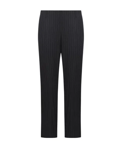 Dries Van Noten Stripe Detailed Straight Leg Pants In Gray