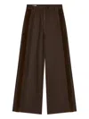 Dries Van Noten Stripe-details Denim Trousers In Brown