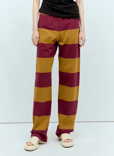 Dries Van Noten Stripe Track Pants In Yellow