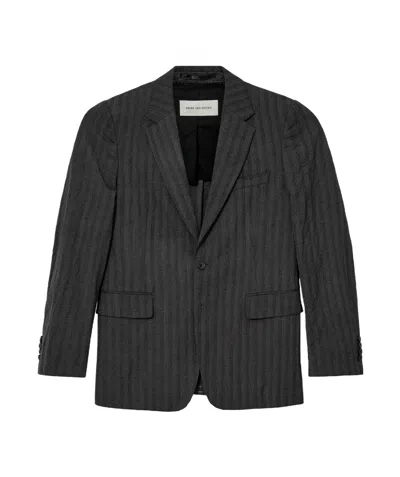 Dries Van Noten Striped Blazer In Black