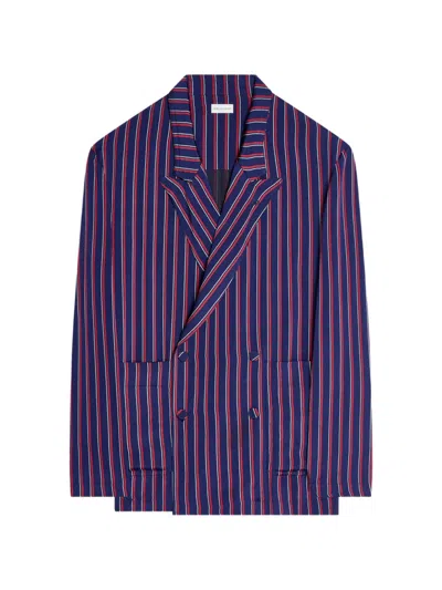 Dries Van Noten Striped Blazer In Multi