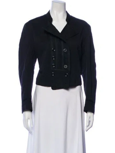 Pre-owned Dries Van Noten Striped Blazer In Blue