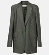 Dries Van Noten Striped Blazer In Bottle