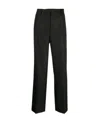Dries Van Noten Pinstripe Flannel Parchia Trousers In Black