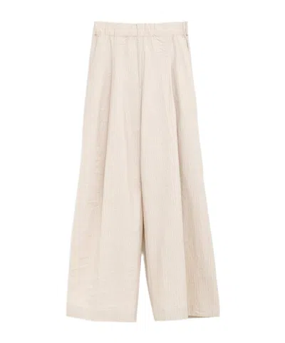 Dries Van Noten Striped Casual Pants In Neutral
