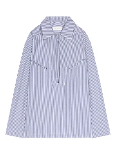 Dries Van Noten Gestreiftes Hemd In Blue