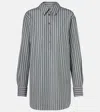 Dries Van Noten Striped Cotton Shirt In Green