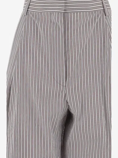 Dries Van Noten Striped Cotton-silk Trousers In Multi