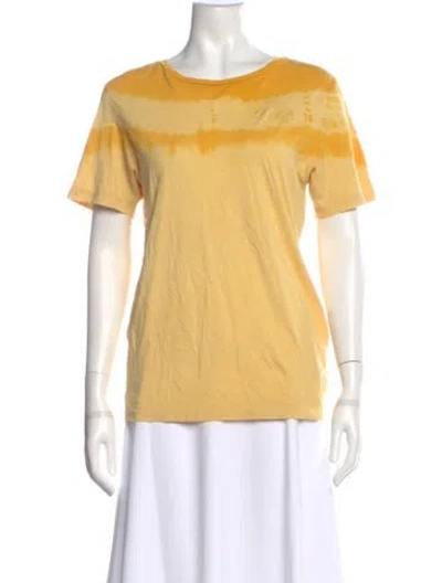 Pre-owned Dries Van Noten Striped Crew Neck T-shirt In Yellow