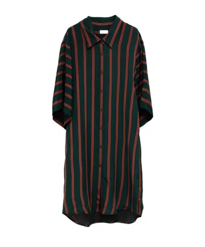 Dries Van Noten Striped Shirt Dress In Multi