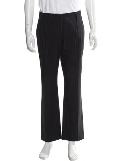 Pre-owned Dries Van Noten Striped Dress Pants In Gray