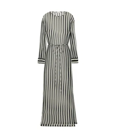 Dries Van Noten Striped Dress In White