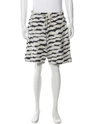 Pre-owned Dries Van Noten Striped Jogger Shorts In Multi