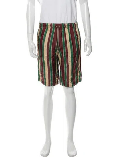 Pre-owned Dries Van Noten Striped Jogger Shorts In Multi