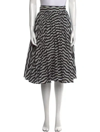 Pre-owned Dries Van Noten Striped Knee-length Skirt In Black