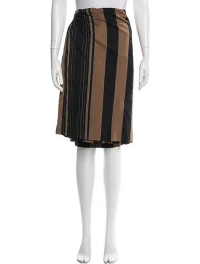 Pre-owned Dries Van Noten Striped Knee-length Skirt In Blue