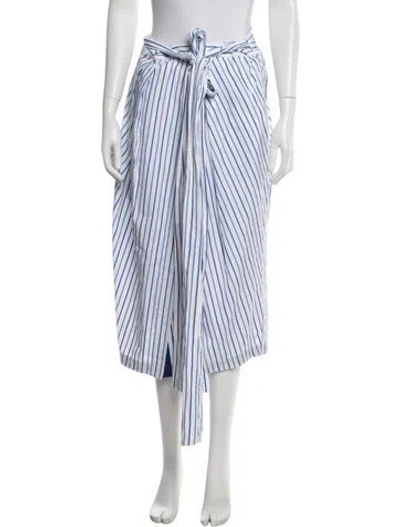 Pre-owned Dries Van Noten Striped Knee-length Skirt In White