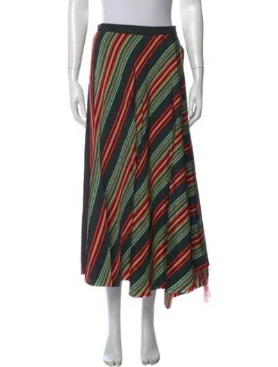 Pre-owned Dries Van Noten Striped Long Skirt In Multi