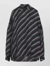 Dries Van Noten Striped Long Sleeve Casual Shirt In Multi
