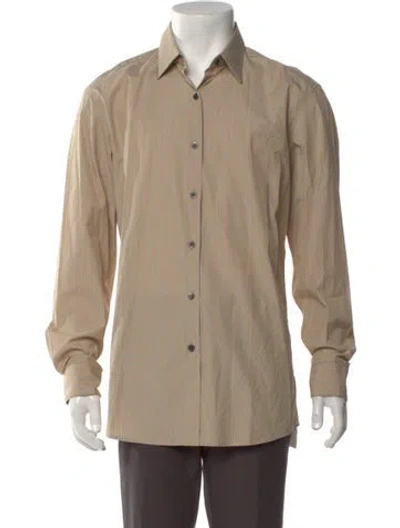 Pre-owned Dries Van Noten Striped Long Sleeve Shirt In Neutral