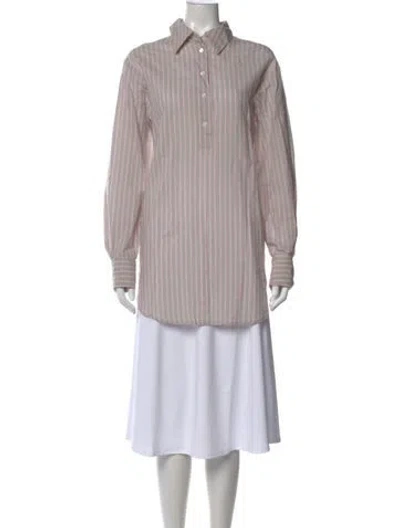 Pre-owned Dries Van Noten Striped Long Sleeve Top In Multi