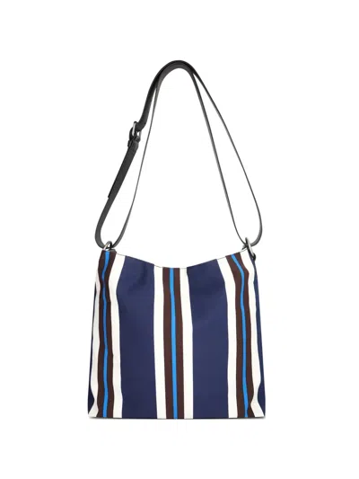 Dries Van Noten Striped Messenger Bag In Multi