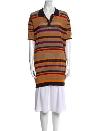 Pre-owned Dries Van Noten Striped Mini Dress In Multi
