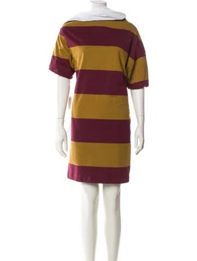 Pre-owned Dries Van Noten Striped Mini Dress In Multi