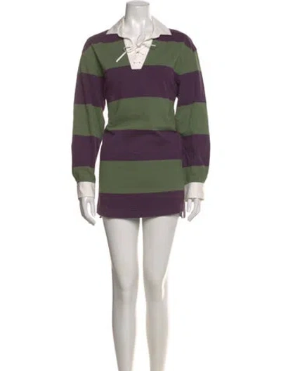 Pre-owned Dries Van Noten Striped Mini Dress In Multi