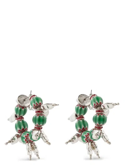 Dries Van Noten Rings Earrings With Beads In Multi