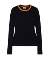 Dries Van Noten Striped Rib Sweater In Black