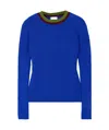 Dries Van Noten Striped Rib Sweater In Blue