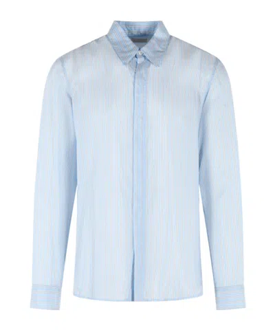 Dries Van Noten Striped Shirt In Blue