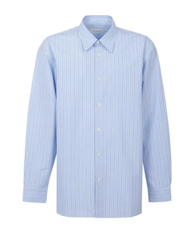 Dries Van Noten Striped Shirt In Blue