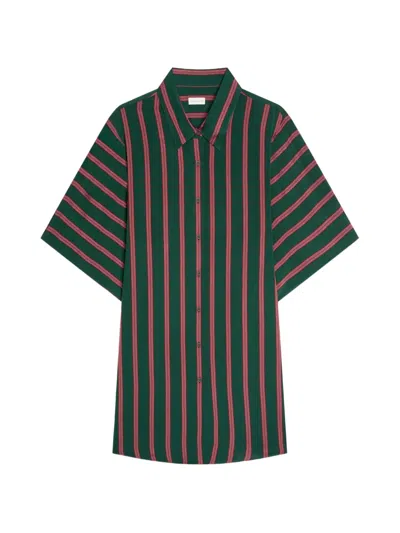 Dries Van Noten Striped Shirt Dress In Multi