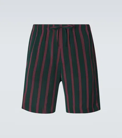 Dries Van Noten Striped Shorts In Green