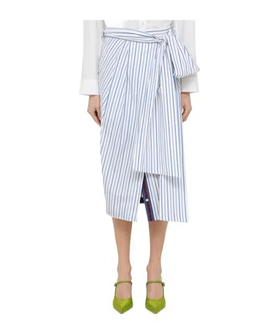 DRIES VAN NOTEN STRIPED SKIRT
