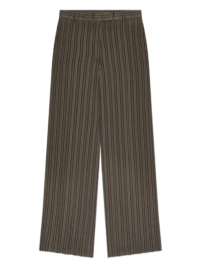 Dries Van Noten Gestreifte Hose In Black