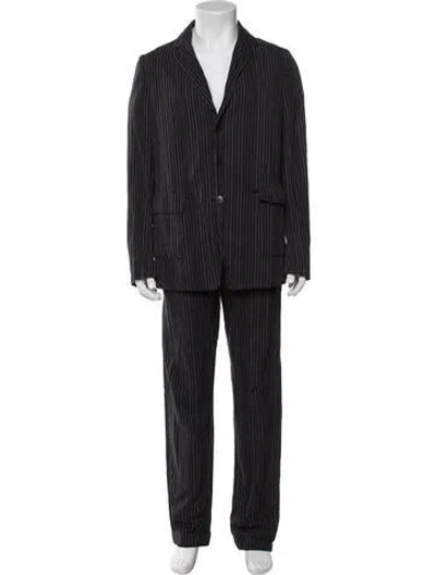 Pre-owned Dries Van Noten Striped Two-piece Suit In Blue