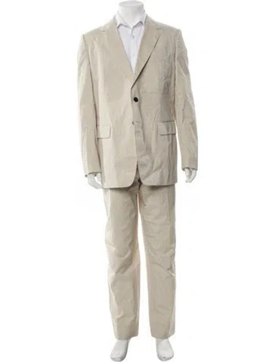 Pre-owned Dries Van Noten Striped Two-piece Suit In Neutral